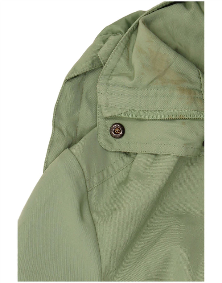 Giacca pratica con cappuccio da donna Marks & Spencer UK 14 Large Verde Poliestere