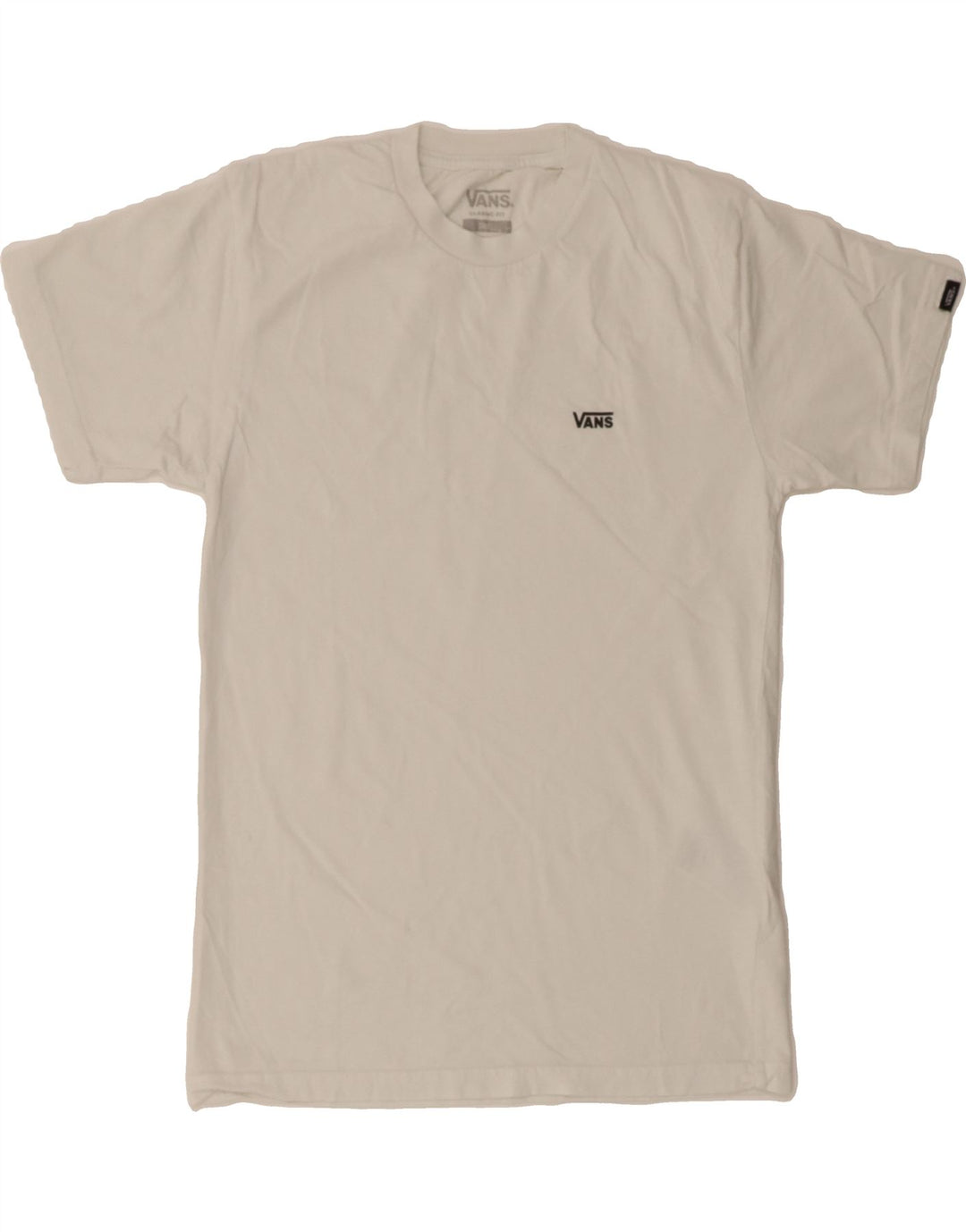 VANS Mens Classic Fit T-Shirt Top Small White Cotton Vintage Vans and Second-Hand Vans from Messina Hembry 
