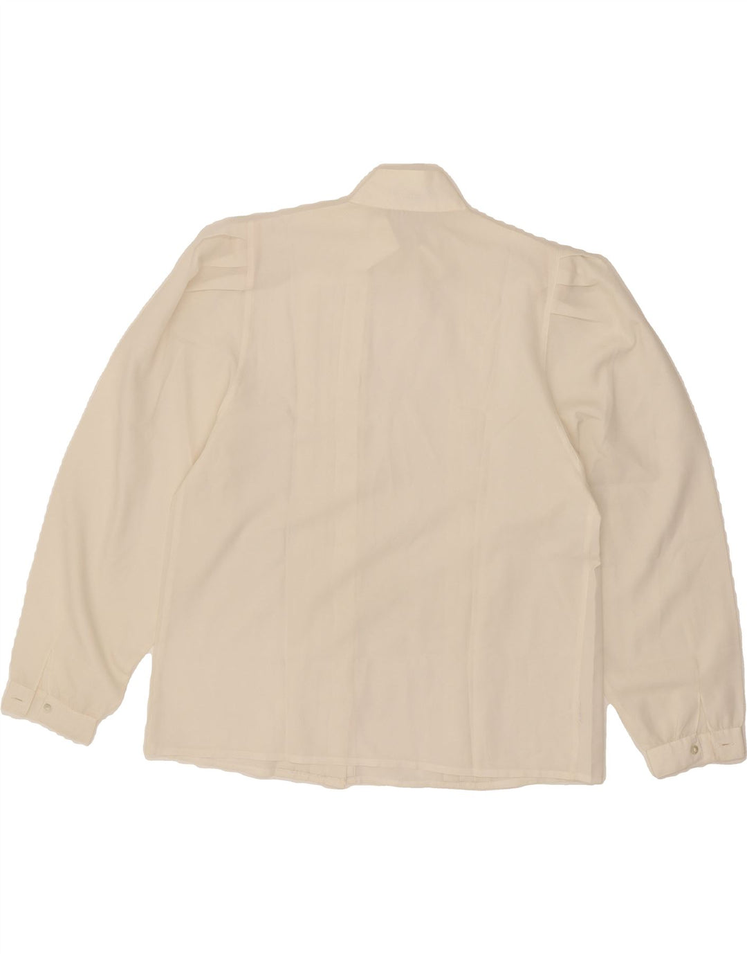 VINTAGE Womens Shirt Blouse UK 16 Large Off White Polyester Vintage Vintage and Second-Hand Vintage from Messina Hembry 