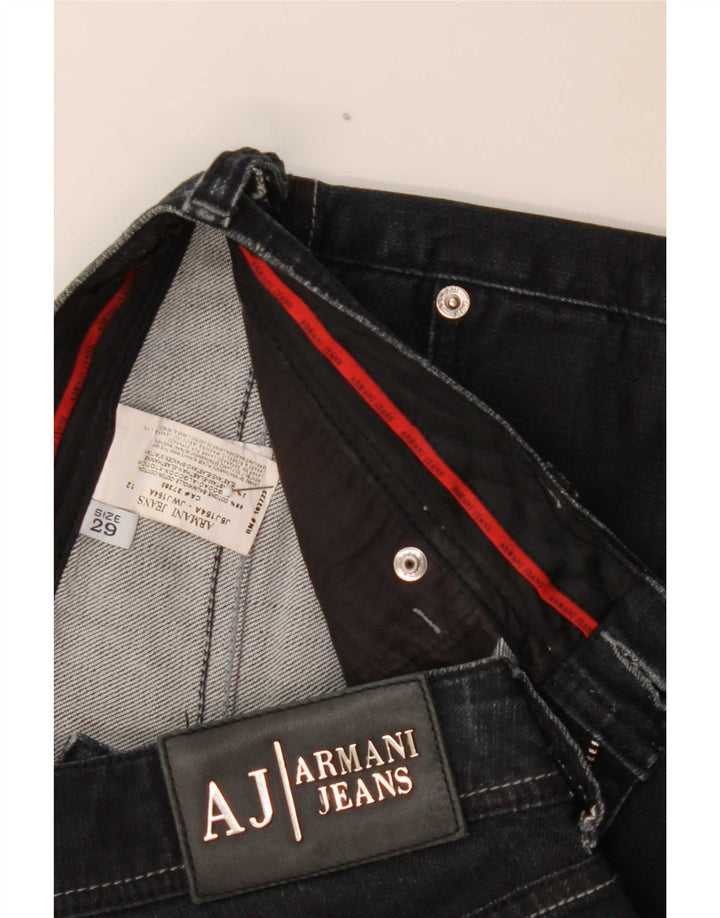 Jeans dritti da donna Armani W29 L24 cotone blu navy