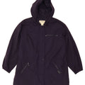 EDDIE BAUER Womens Hooded Raincoat UK 16 Large Navy Blue Nylon Vintage Eddie Bauer and Second-Hand Eddie Bauer from Messina Hembry 