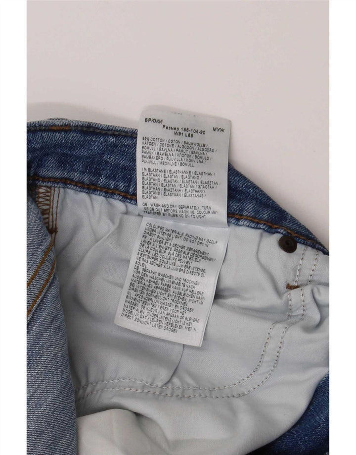 Jeans slim Lee Daren da uomo con cerniera e effetto invecchiato W36 L34 cotone blu