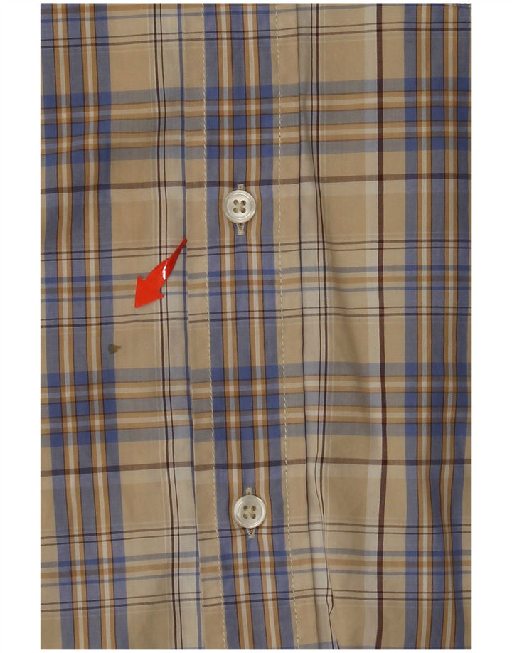 Camicia da uomo HENRY COTTONS taglia 42 grande cotone a quadri beige