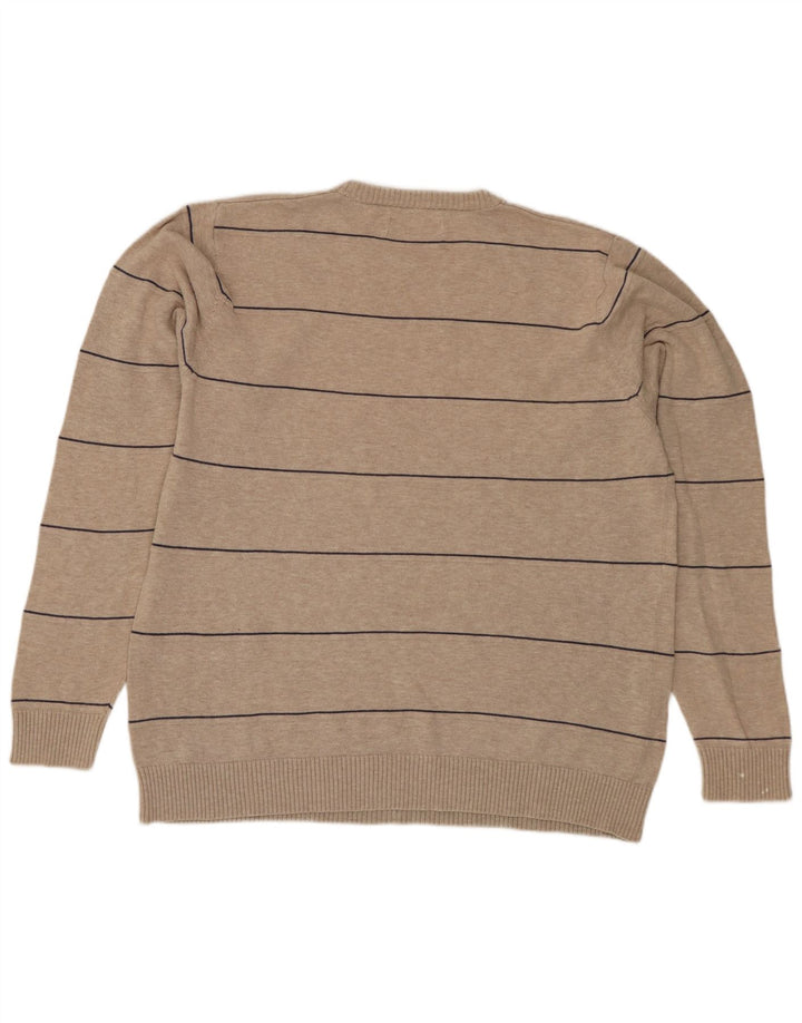 Maglione maglione girocollo da uomo Marks & Spencer blu Harbour beige medio