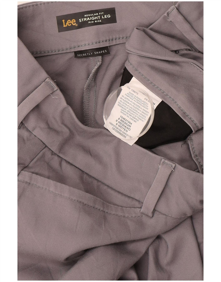 Pantaloni casual LEE da donna a vita media con vestibilità regolare US 8 Medium W30 L30 Grigio