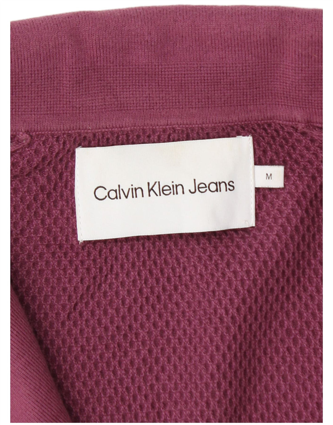 Polo da uomo Calvin Klein Jeans in cotone viola medio