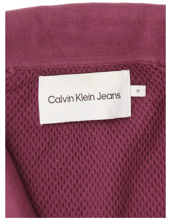 Polo da uomo Calvin Klein Jeans in cotone viola medio
