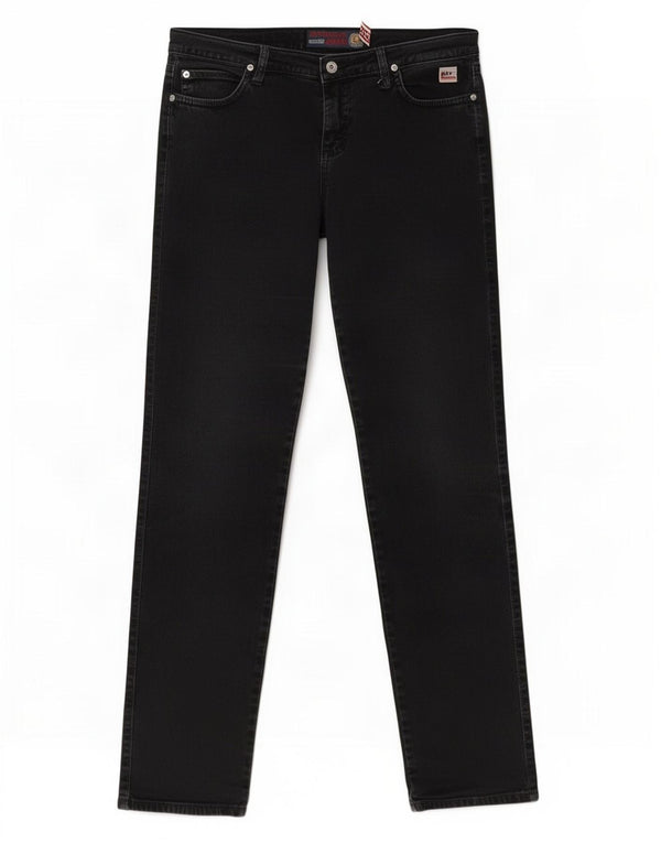 Jeans dritti da donna Roy Rogers IT 46 Large W32 L32 Cotone nero