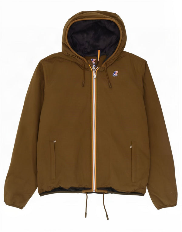 Giubbotto bomber con cappuccio da uomo K-Way UK 42 XL Cachi