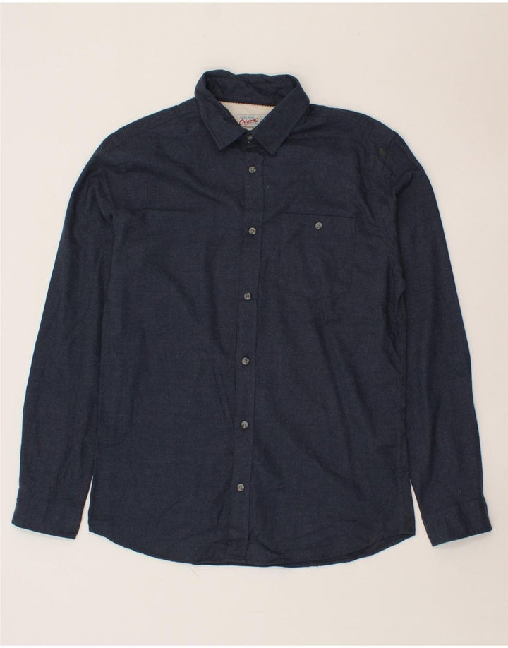 JACK & JONES Mens Shirt Large Navy Blue Vintage Jack & Jones and Second-Hand Jack & Jones from Messina Hembry 
