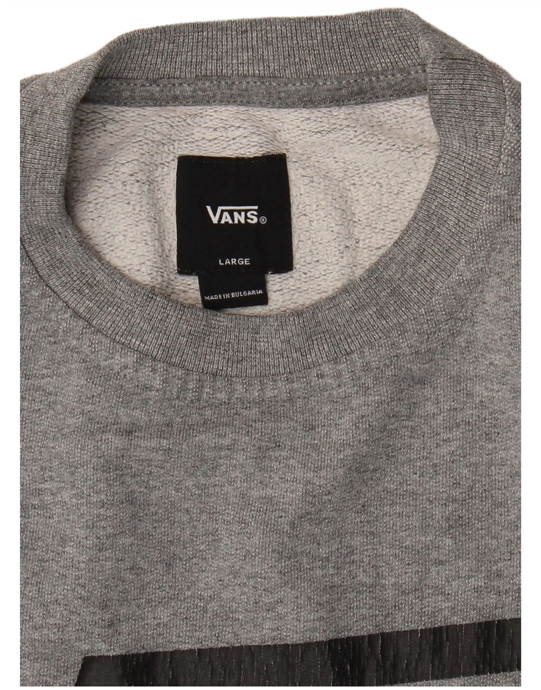 Felpa grafica da donna VANS maglione UK 14 grande grigio