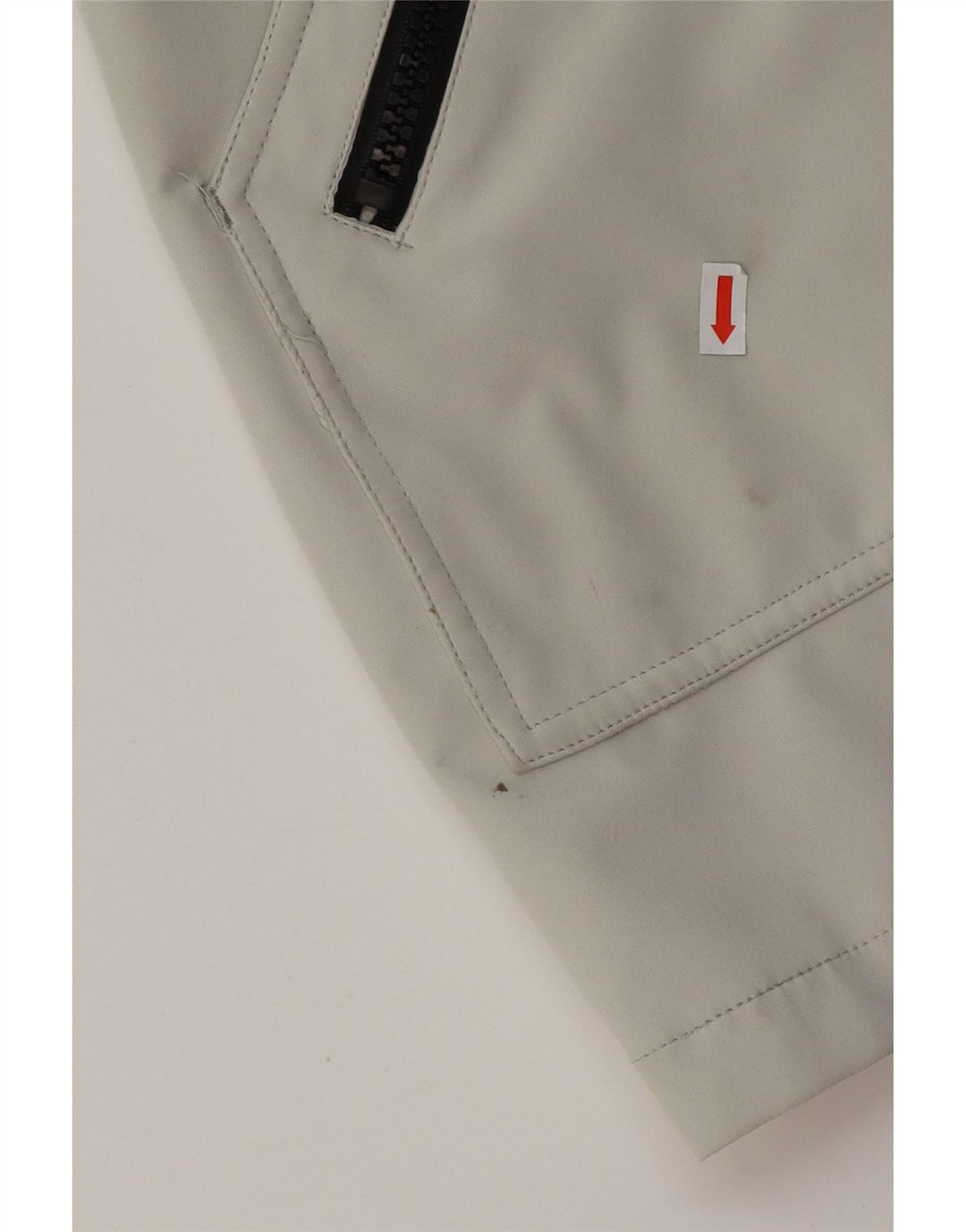 CALVIN KLEIN Giacca a vento con cappuccio da donna UK 16 Large Grigio Poliestere