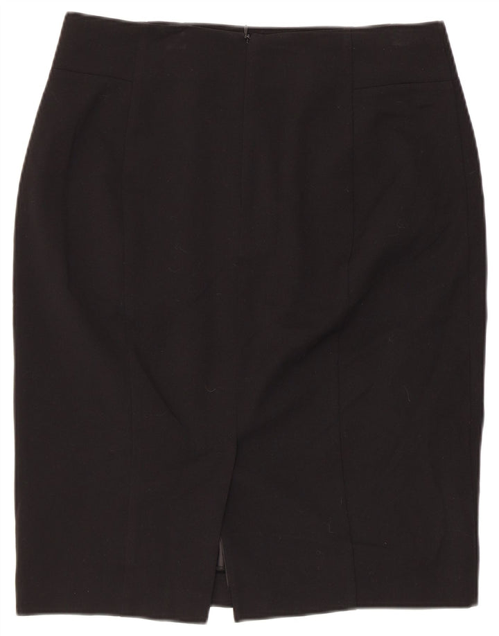 Gonna a tubino da donna Marks & Spencer UK 12 media W32 poliestere nero