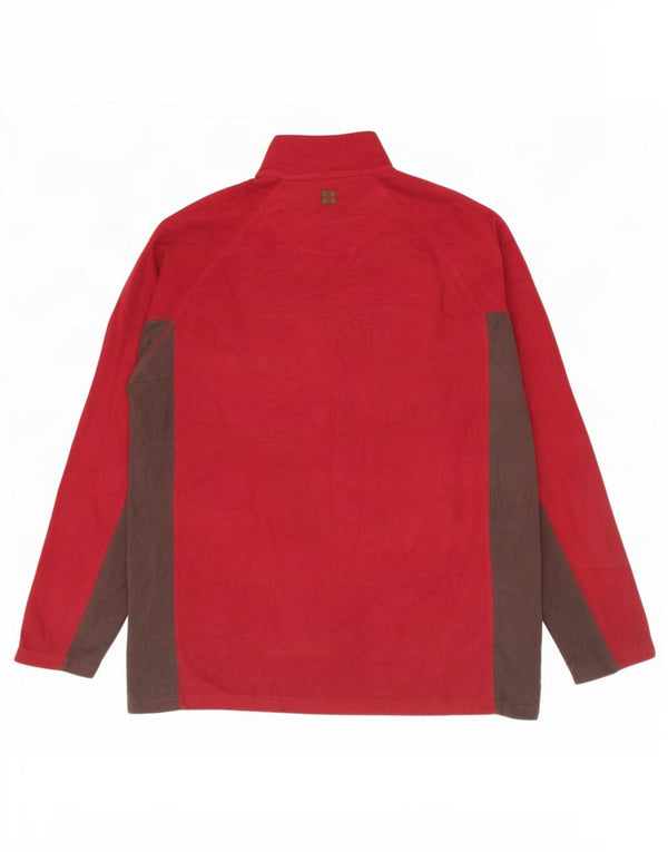 Mountain Warehouse Maglione in pile da uomo con zip e collo XL color block bordeaux