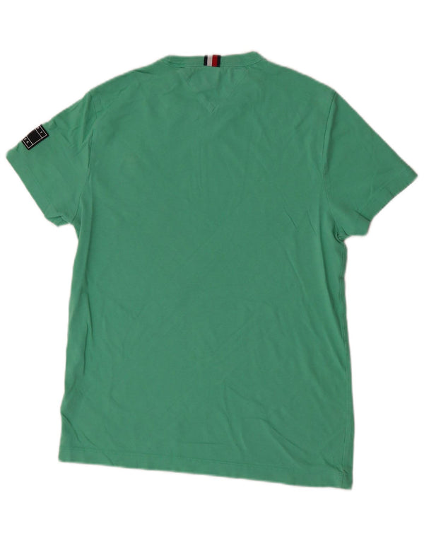 T-shirt da uomo Tommy Hilfiger Top piccola in cotone verde