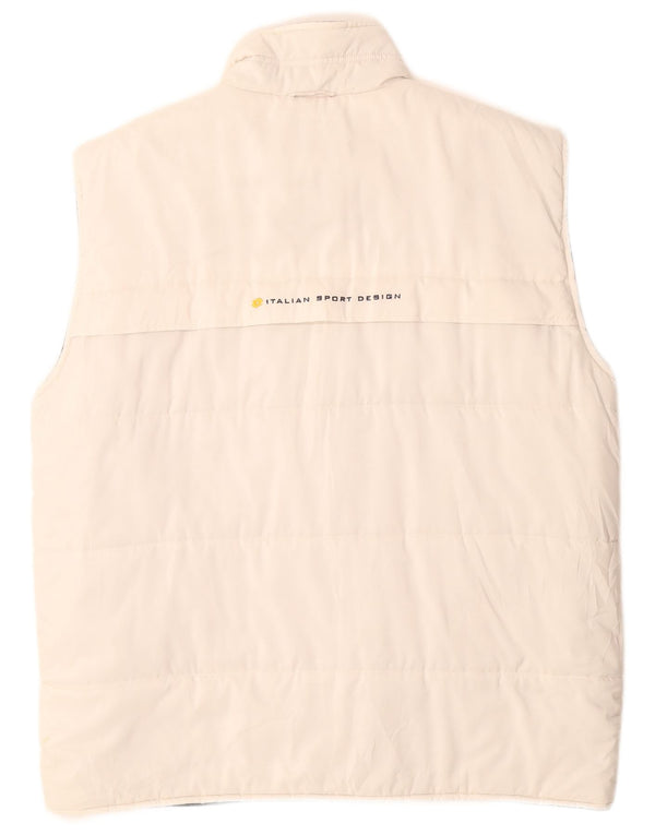 Gilet imbottito con grafica da uomo LOTTO IT 52 XL poliestere bianco