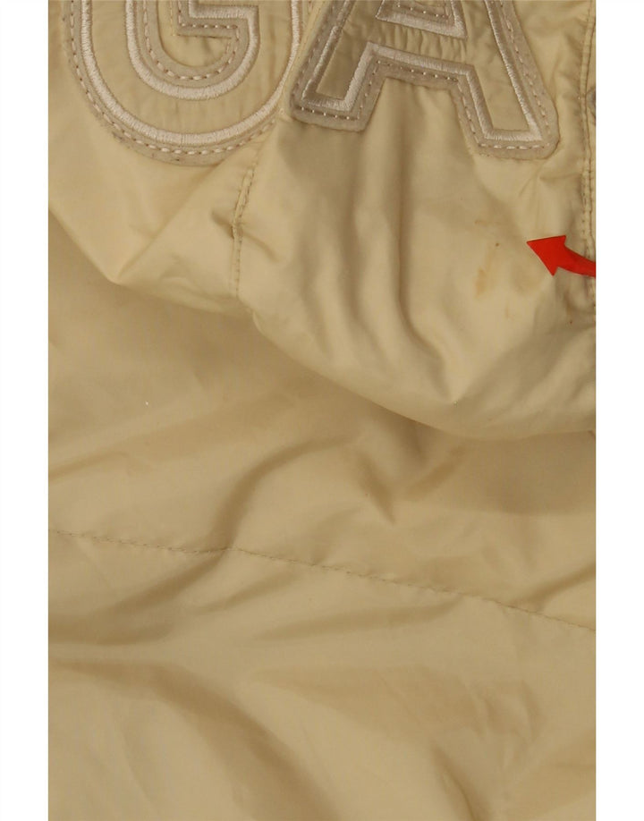 Giacca imbottita con cappuccio grafica da uomo Gas UK 44 2XL Beige