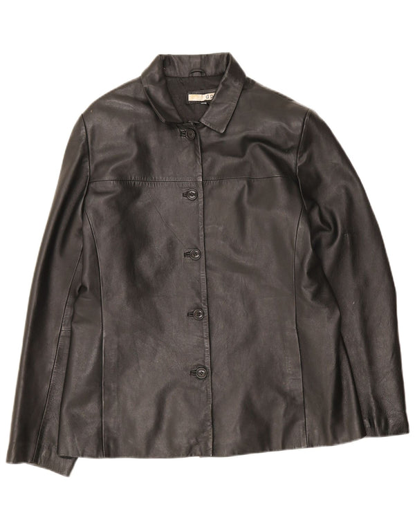 Giacca in pelle da donna DPL UK 12 media nera