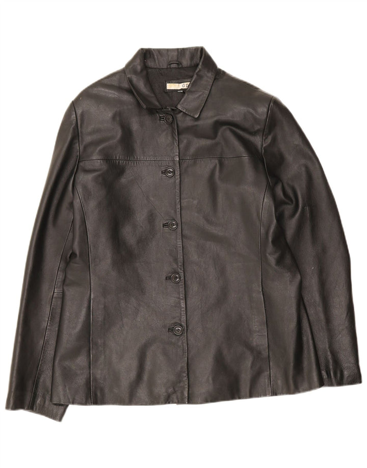 Giacca in pelle da donna DPL UK 12 media nera