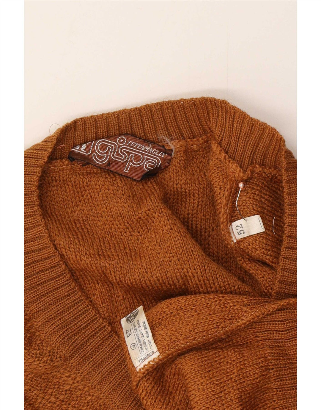 Canotta da uomo Gispa IT 52 Large Marrone Chevron New Wool
