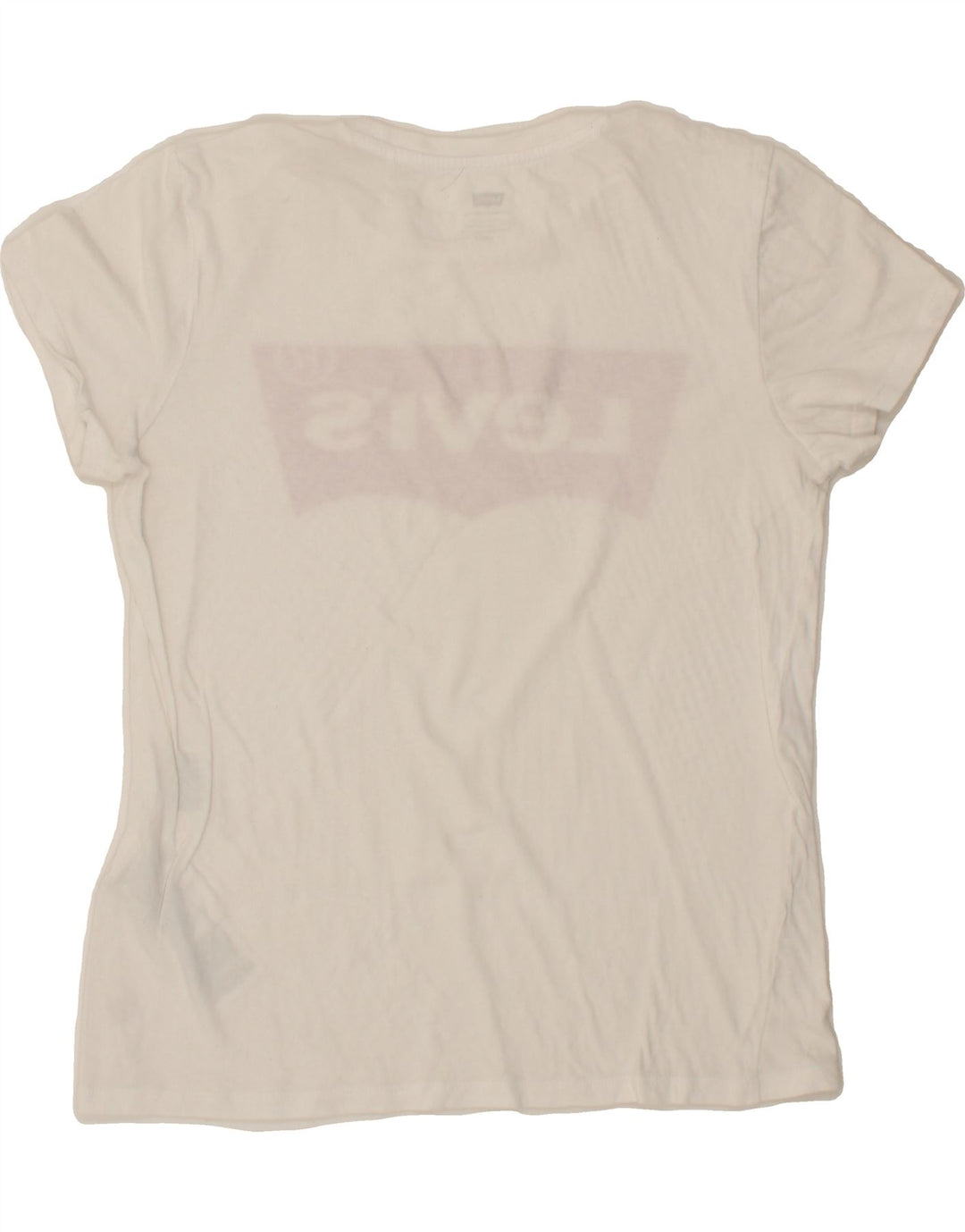 LEVI'S Womens Graphic T-Shirt Top UK 10 Small White Cotton Vintage Levi's and Second-Hand Levi's from Messina Hembry 