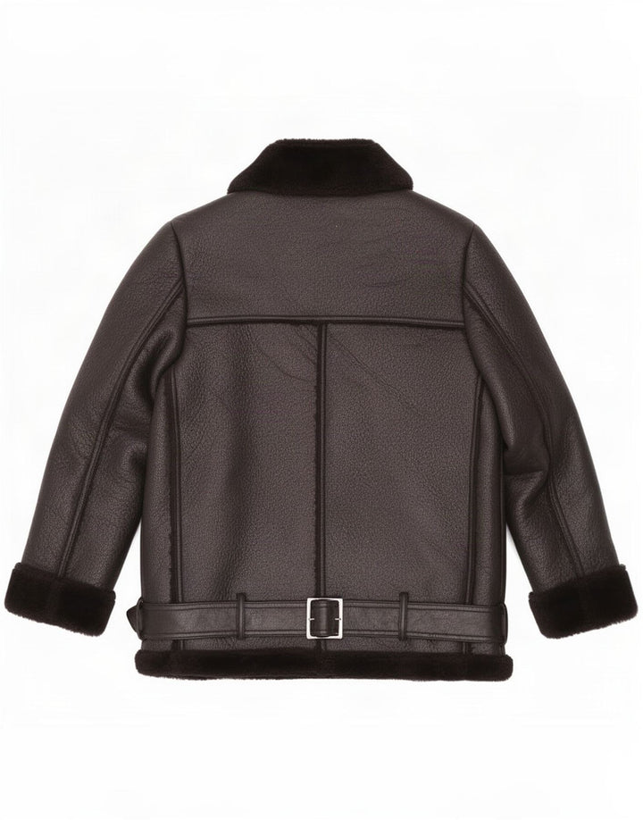 Giacca Sherpa da donna Zara UK 10 piccola poliestere nero