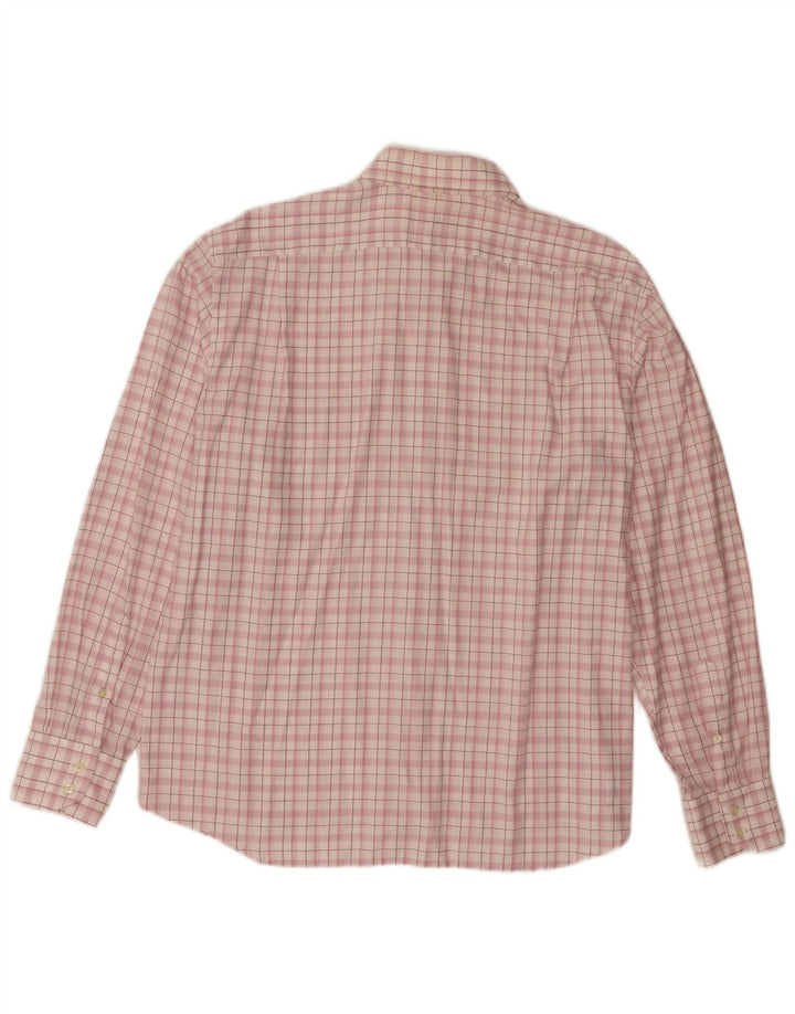 Camicia da uomo Lacoste taglia 43 grande motivo a quadri rosa