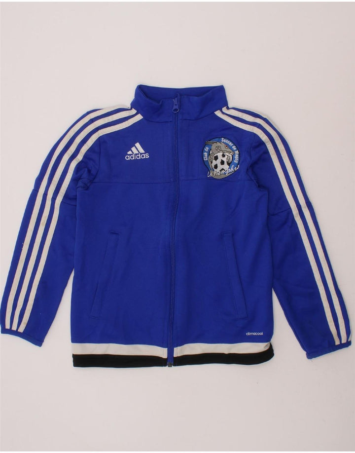 ADIDAS Boys Climacool Graphic Tracksuit Top Jacket 7-8 Years Blue Vintage Adidas and Second-Hand Adidas from Messina Hembry 