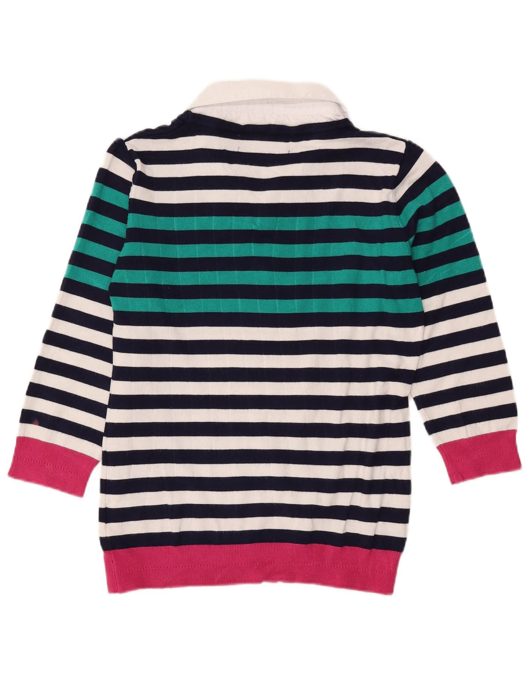 Maglione maglione oversize con scollo a V da donna Paco Coastal UK 10 piccolo multicolore
