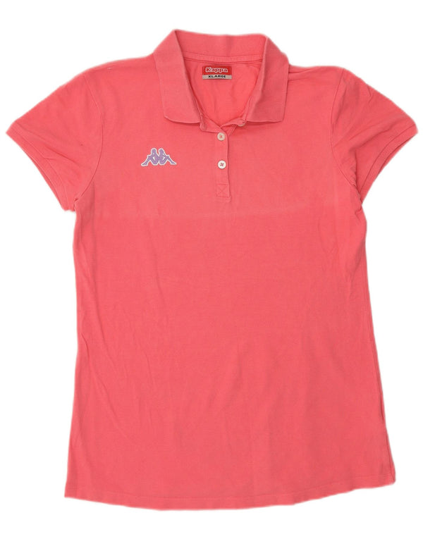 Kappa Womens Polo Shirt UK 18 XL Pink Cotton