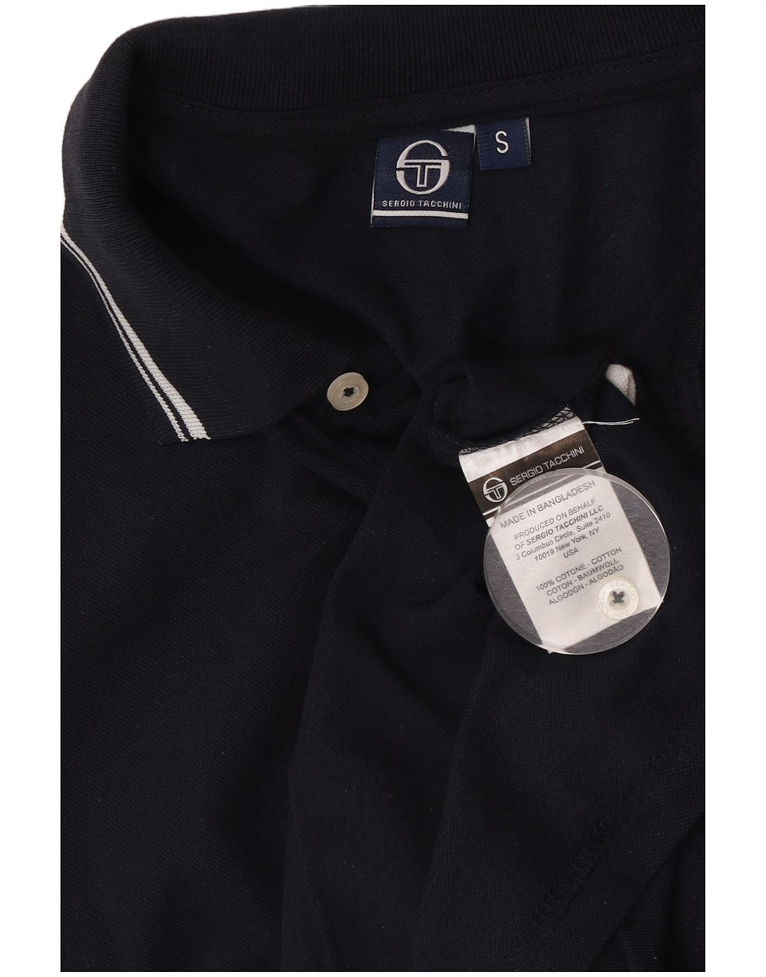 Polo Uomo Sergio Tacchini Piccola in Cotone Blu Navy