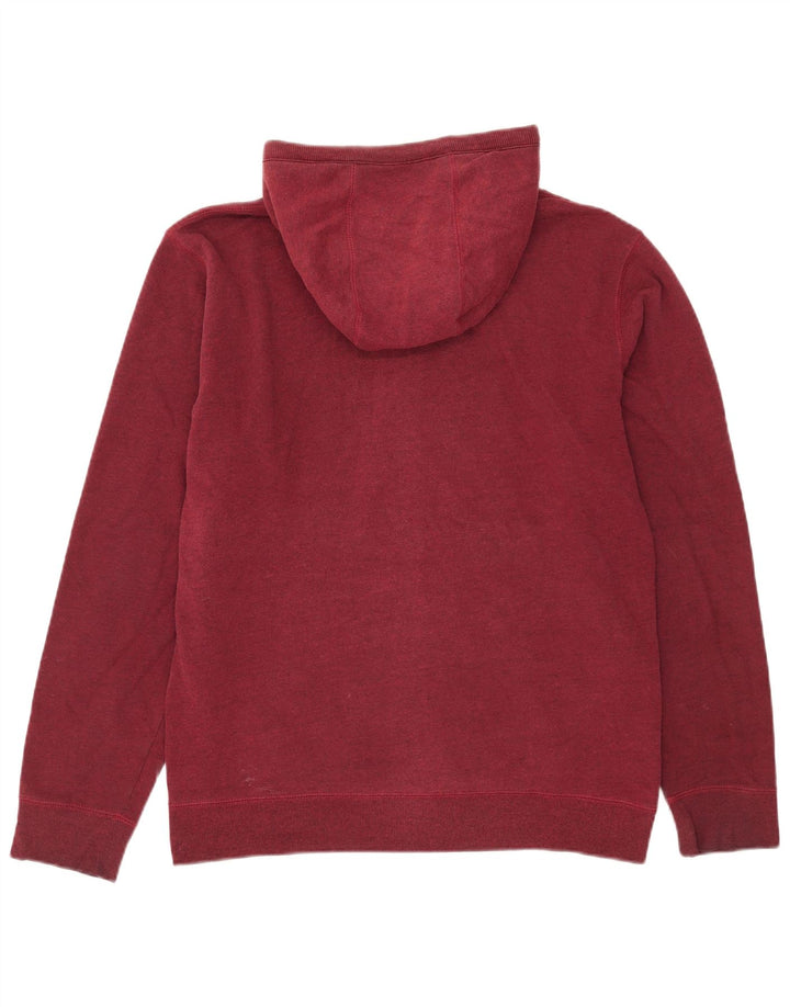Felpa con cappuccio e zip grafica da uomo di Vans in cotone bordeaux medio