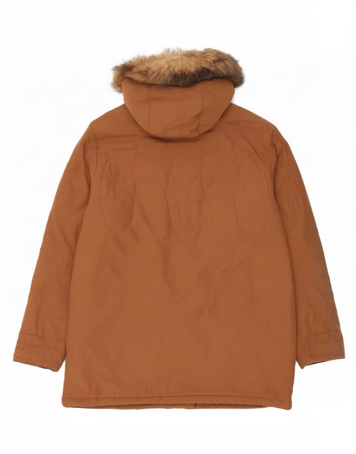 Giacca parka oversize con cappuccio da donna Marks & Spencer UK 18 XL Marrone