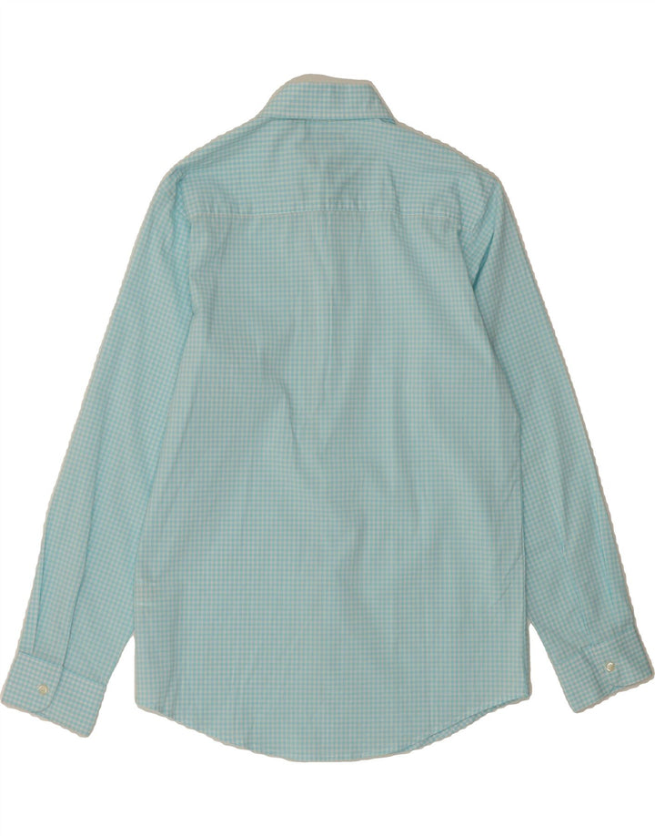CHAPS Boys Stretch Shirt 14-15 Years Large Blue Check Cotton Classic Vintage Chaps and Second-Hand Chaps from Messina Hembry 