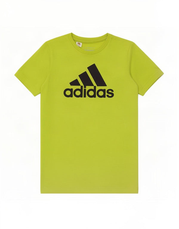 T-shirt grafica Adidas Climalite da ragazzo, 9-10 anni, in cotone verde