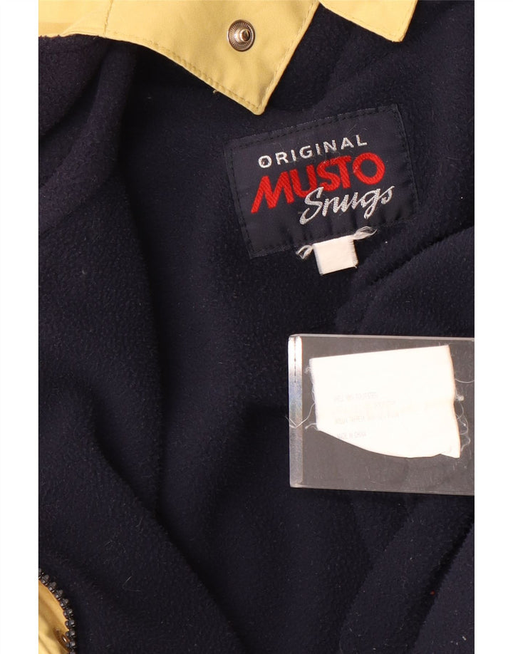 Giacca parka da uomo con cappuccio Musto UK 40 grande poliestere giallo