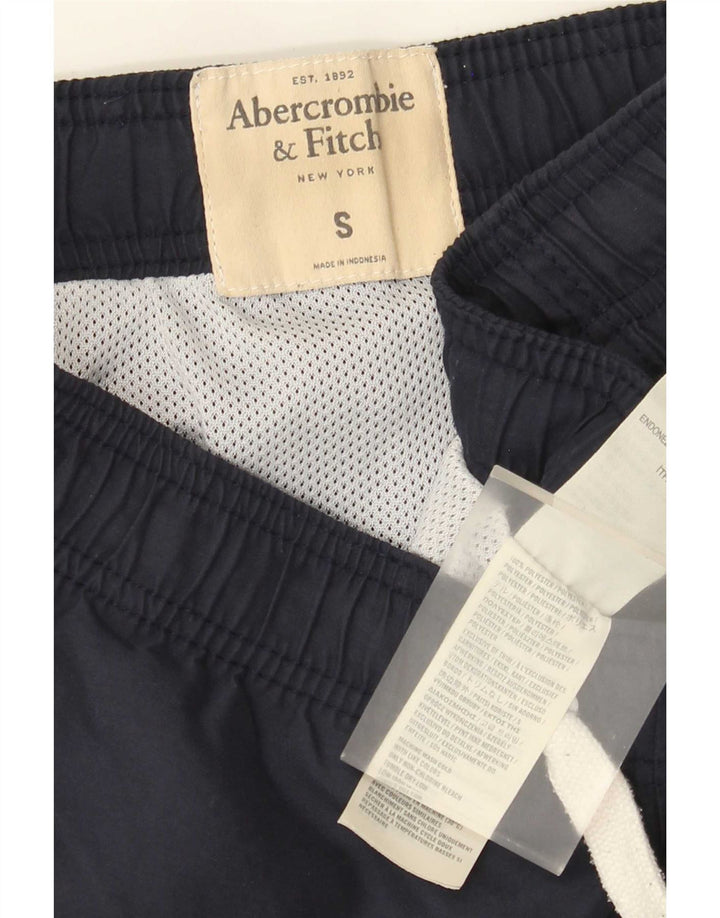 Pantaloncini da bagno da uomo Abercrombie & Fitch piccoli in poliestere blu navy