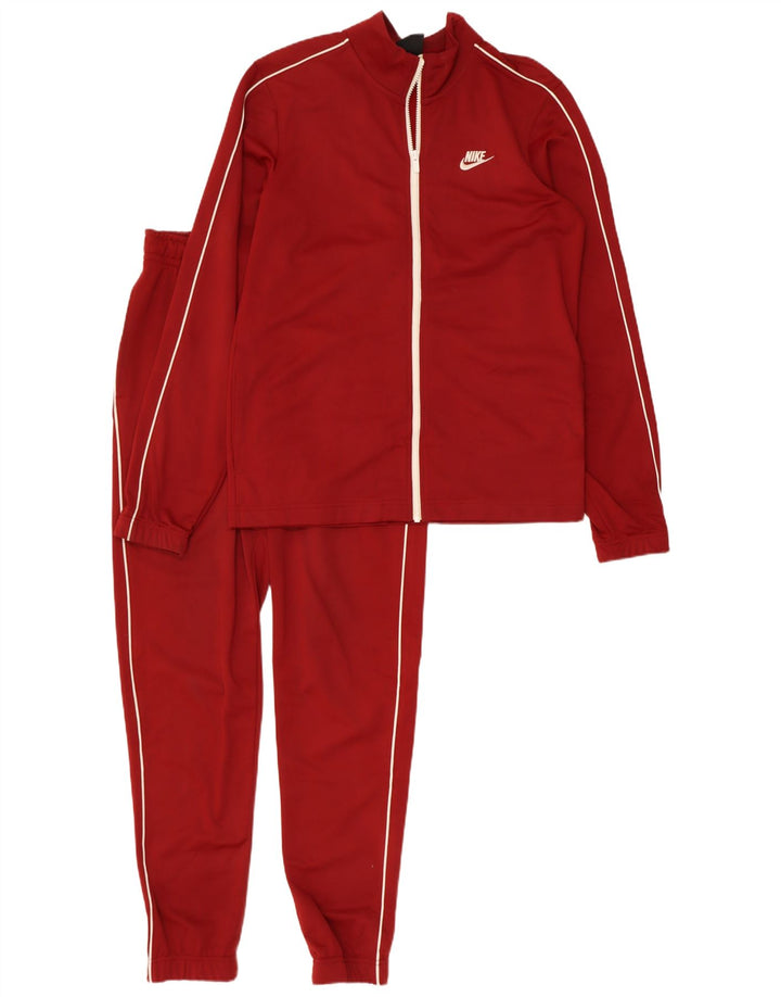 NIKE Mens Full Tracksuit Small Red Polyester Sports