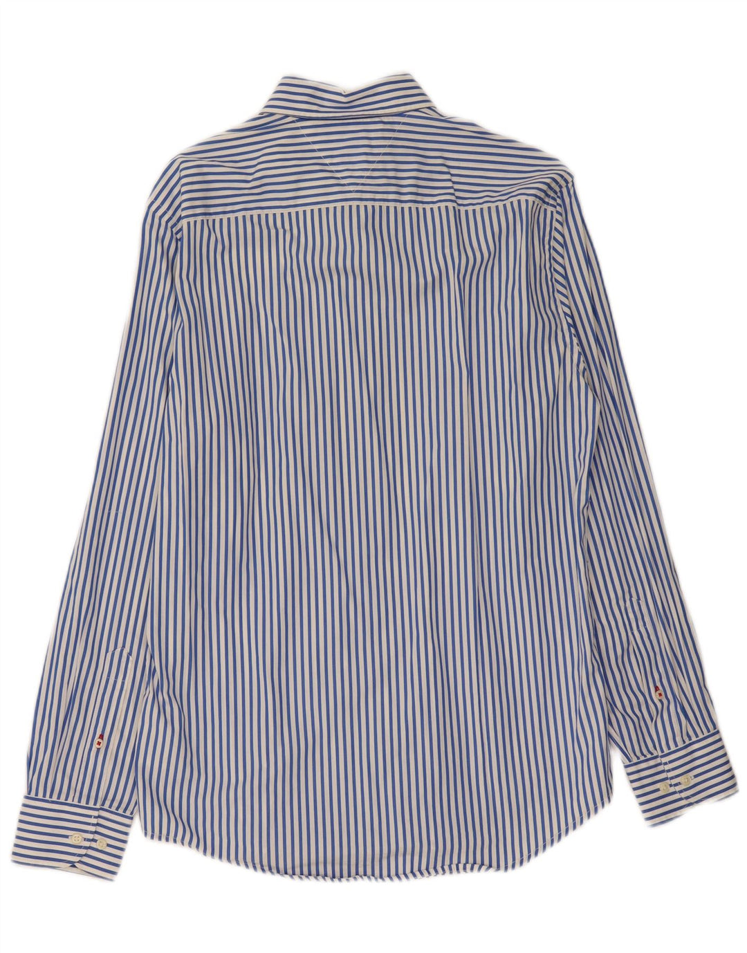 TOMMY HILFIGER Camicia da uomo vestibilità regolare in cotone gessato blu medio