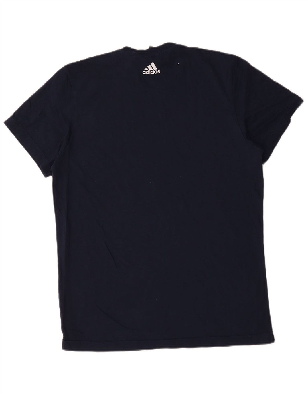 T-shirt grafica da uomo Adidas Top in cotone blu navy medio