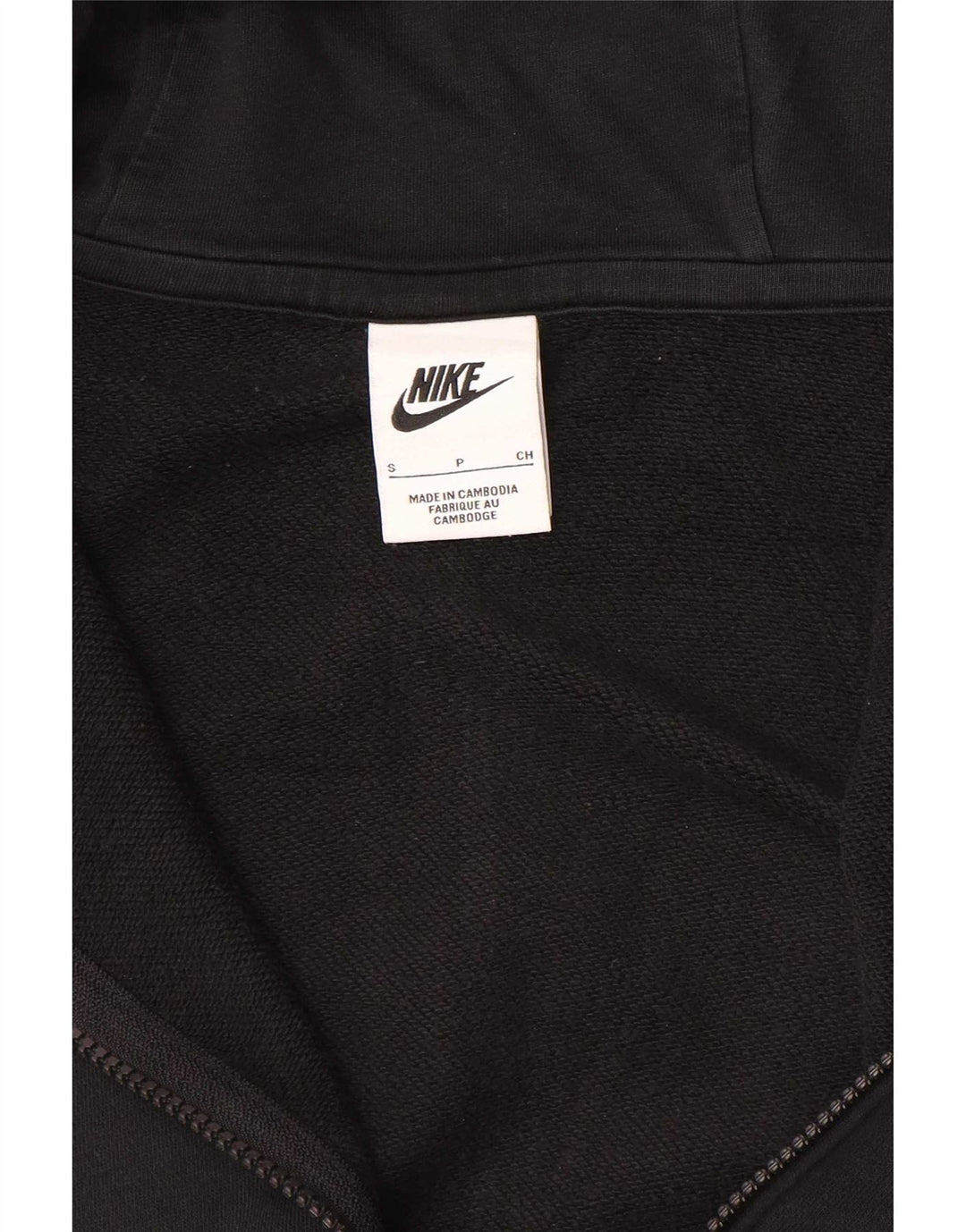 Felpa con cappuccio e zip oversize da donna Nike UK 10 piccola nera
