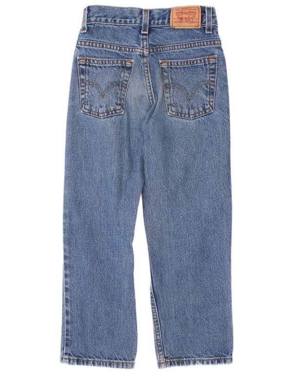 Jeans dritti Levi's Boys 550 vestibilità rilassata 6-7 anni W22 L21 cotone blu