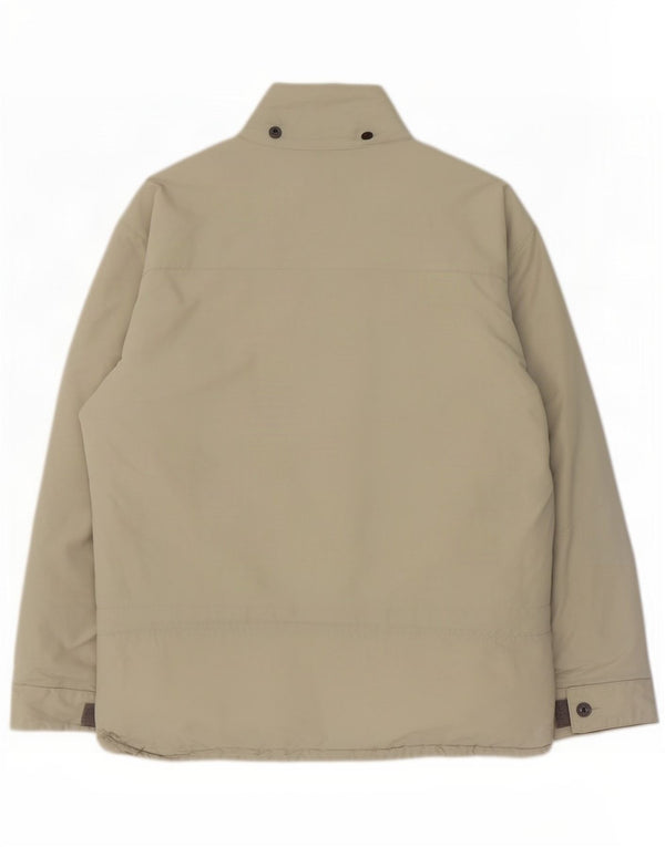 Napapijri Mens Windbreaker Jacket UK 38 Medium Beige Polyamide
