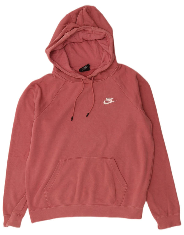 Felpa con cappuccio oversize da donna Nike UK 10 piccola in cotone rosa