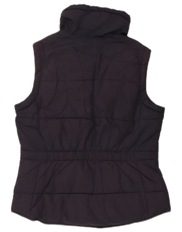 Gilet imbottito da donna Massimo Dutti UK 14 medio blu navy poliestere