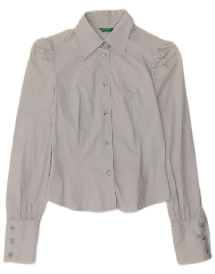 Camicia corta da donna Benetton UK 8 piccola blu