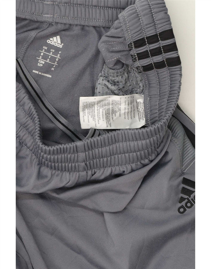Pantaloni da tuta Adidas da uomo piccoli in poliestere grigio
