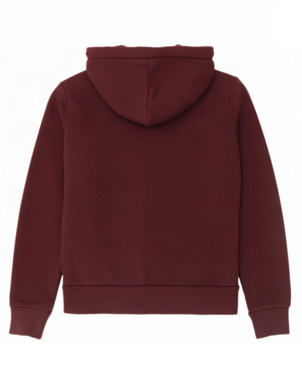 Felpa con cappuccio grafica da donna Superdry UK 8 Small Borgogna Cotone