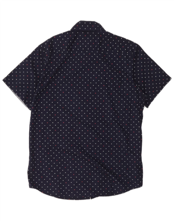 Camicia Lee da uomo a maniche corte vestibilità regolare in cotone geometrico blu navy medio