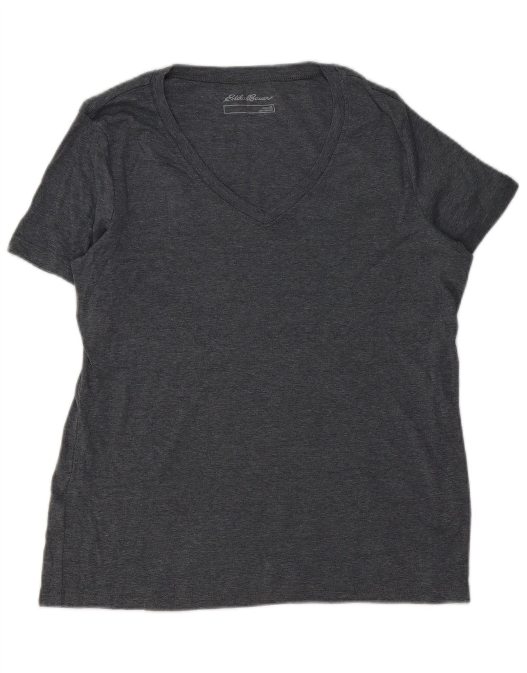 T-shirt da donna Eddie Bauer Top UK 18 XL cotone chiazzato grigio